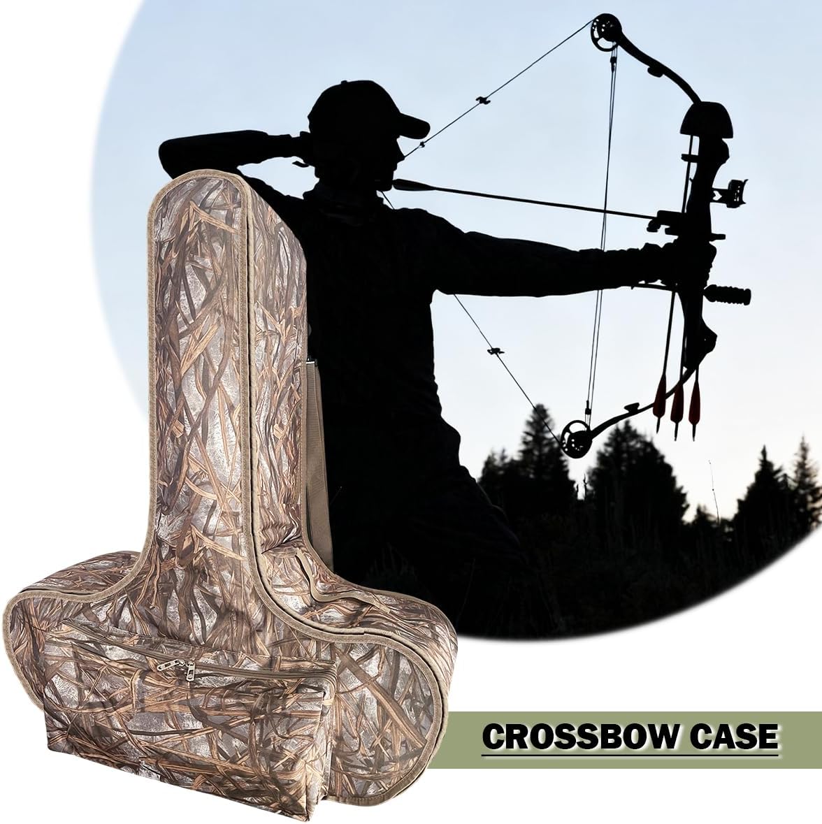Soft Crossbow Case, Padded Crossbow Bag with Backpack Straps for Hunting, Outdoor Adventure, Hiking