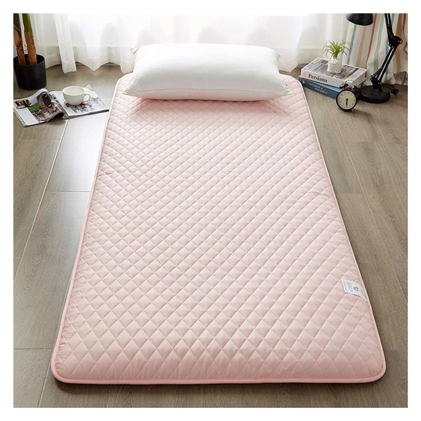 Materac do łóżka Student Akademik Pikowany Składany Futon Miękka Gruba podkładka do spania na kemping Przenośna mata podłogowa (kolor: D, rozmiar: 90 x 200 cm (35 x 79 cali)