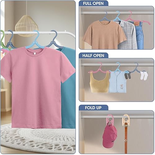 Miniatura 3 de 30 perchas de viaje plegables portátiles, organizadores de viaje de plástico, accesorios de viaje esenciales, tendedero, perchas plegables para