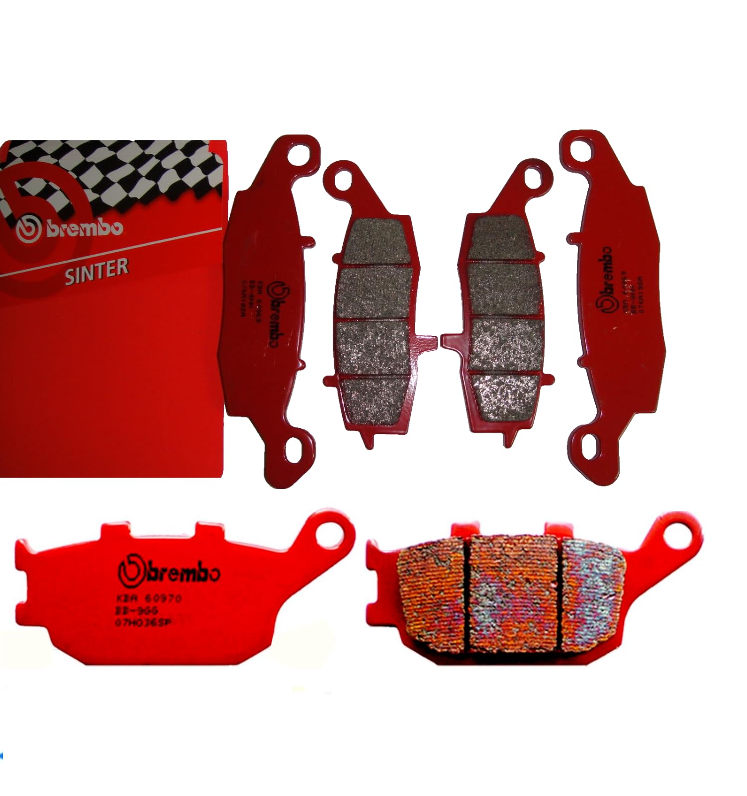 Brembo PASTIGLIE FRENO ANTERIORE + POSTERIORE SINTERIZZATE (SUZUKI DL V-STROM 650 2004-2012)