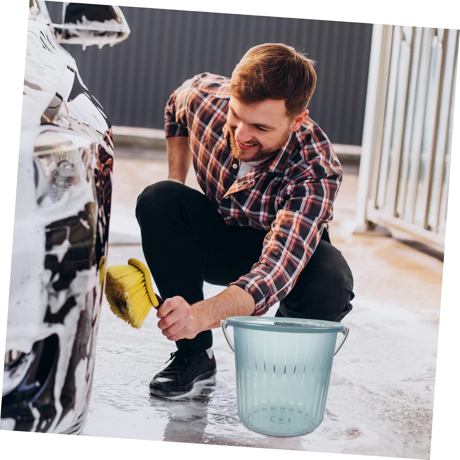 Cabilock Water Bucket Collapsible for Home Car Detailing Portable Plastic Handle