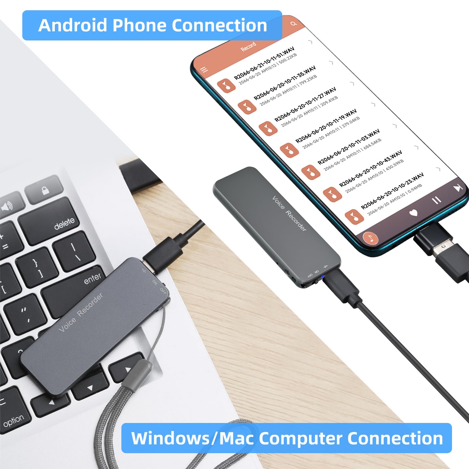 Dictaphone GENERIQUE Réduction Du Bruit Hd Dictaphone Mini Enregistreur