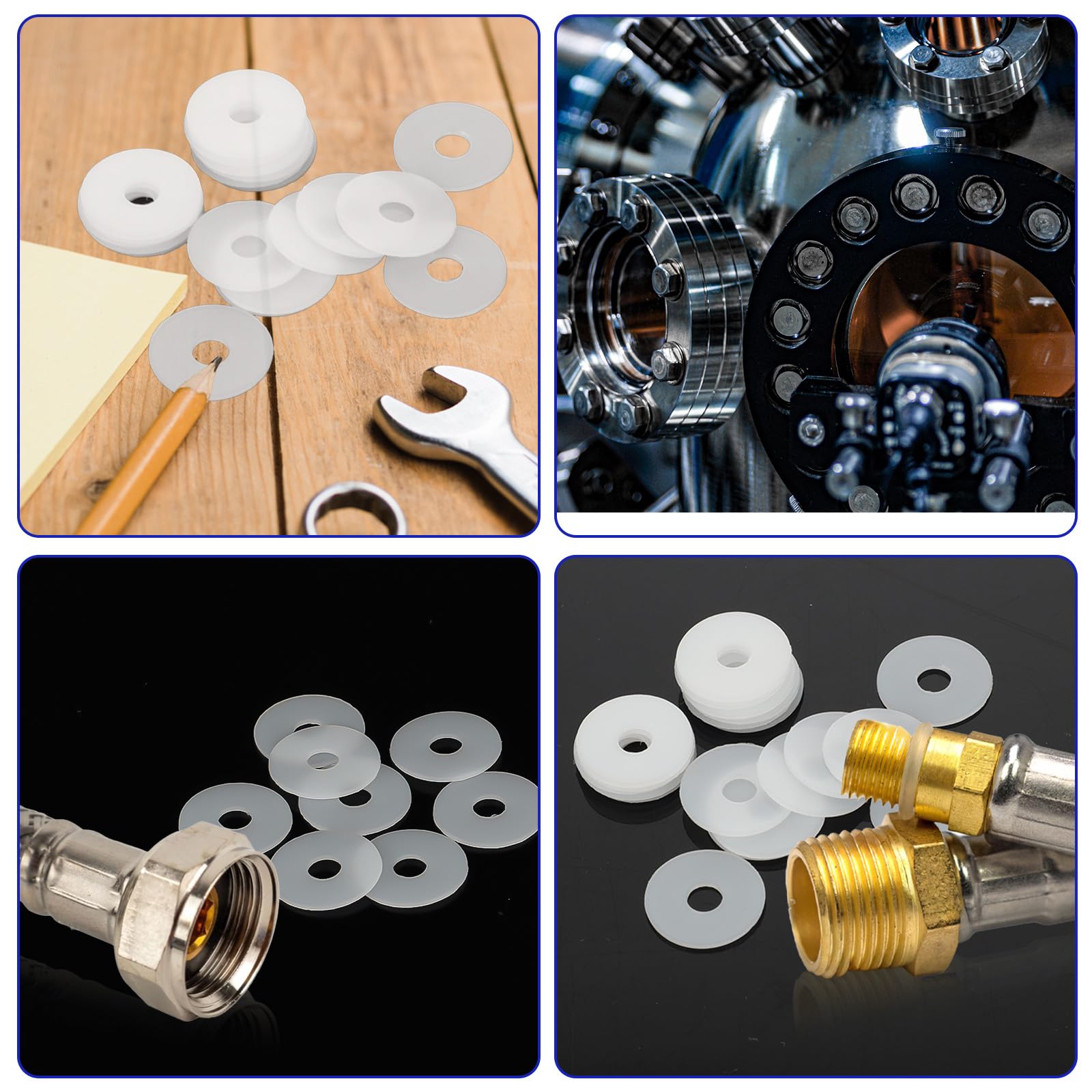 52 Pezzi Rondelle Alzaporta Per Cerniere Porte Rondelle Porta Interni Spessori In Plastica 10,2 Mm - Foto 6