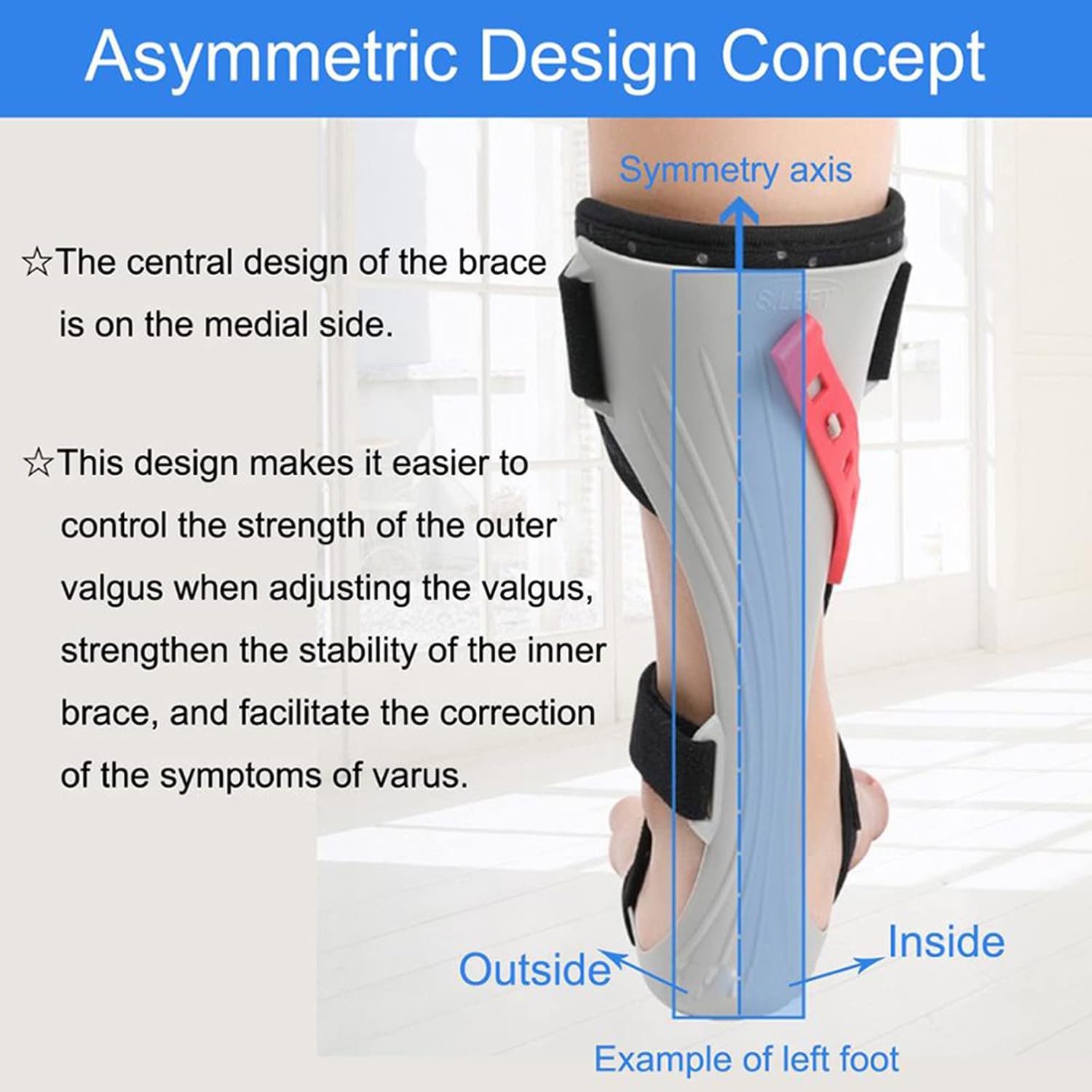 BLUEZY Ortesis De Pie con Caída, Ortesis De Fijación De Tobillo, Férula De Soporte para Pie Caído, Órtesis De Pie, Ortesis AFO para Fascitis Plantar Y Tendinitis De Aquiles Right,Large