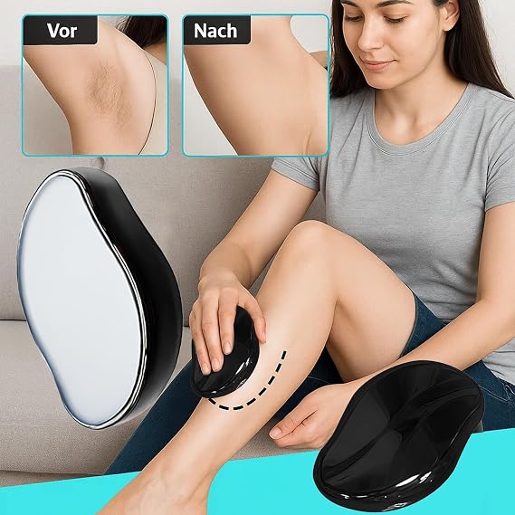 2 crystal hair removal tools, shaving stone, crystal hair removal device, for women and men, painless hair removal tool, no batteries or electricity required