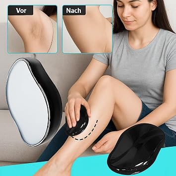 2 crystal hair removal tools, shaving stone, crystal hair removal device, for women and men, painless hair removal tool, no batteries or electricity required