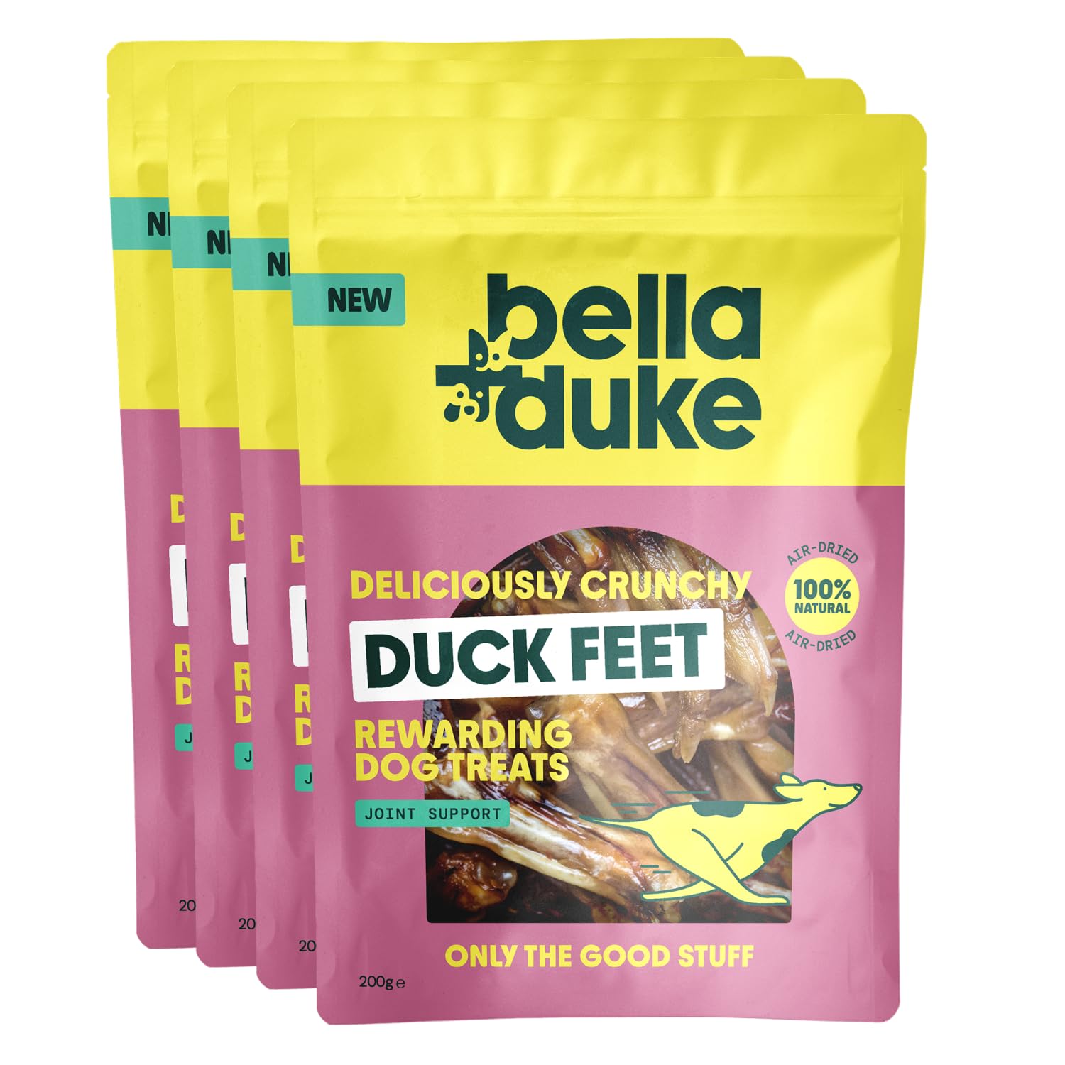 Bella+Duke Duck Feet for Dogs 4 Pack - For All Breeds & Ages - Joint Care For Stiffness & Pain in Arthritic Dogs - Grain-Free, Gluten-Free, High Protein - Natural Alternative to Processed Treats — image 1
