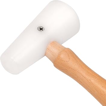 The Beadsmith Nylon Dome Hammer - Double Plastic Non-Marring Mallet, 13 Inches, Two-Sided 4 oz Head w/ 1-Inch and 2-Inch Domed Faces