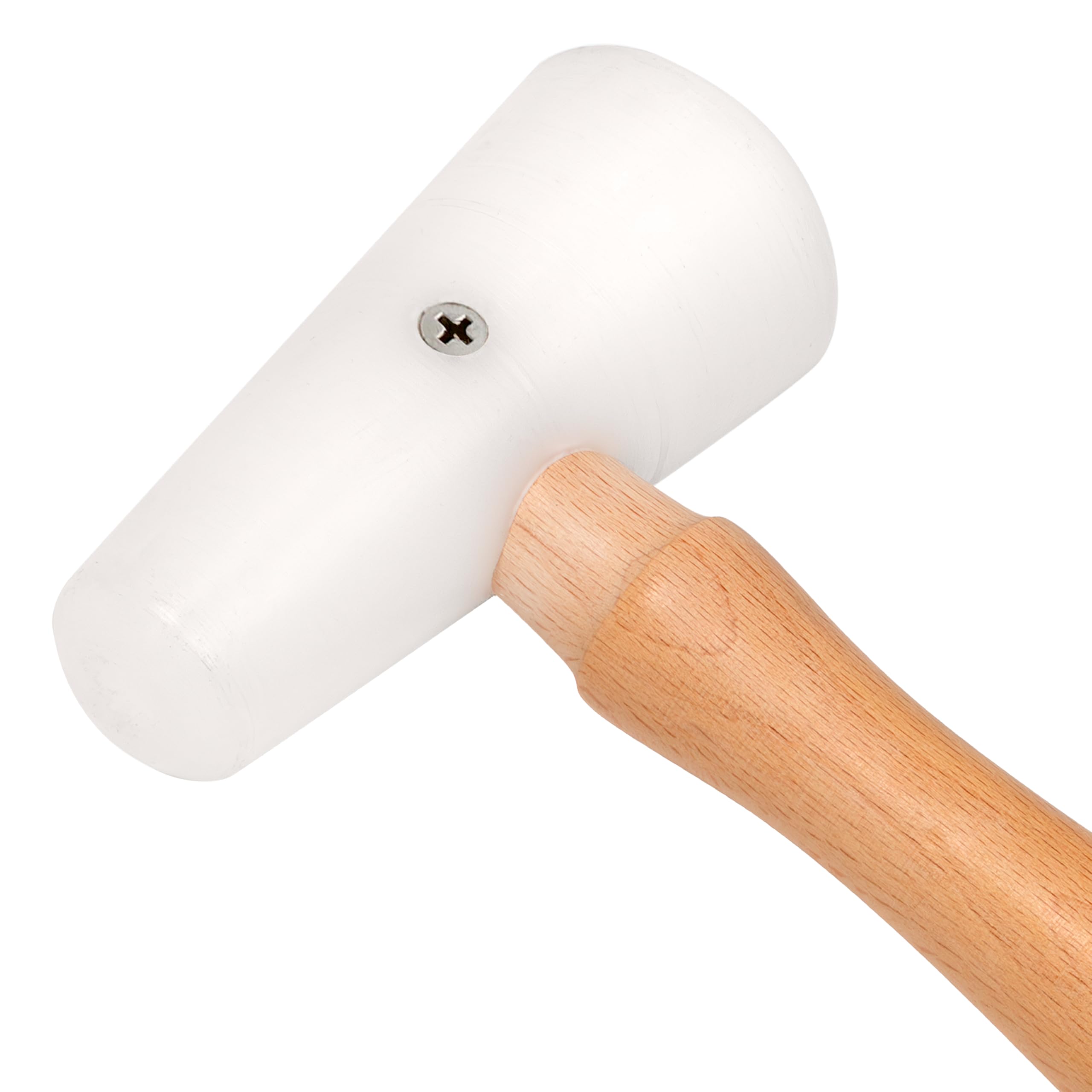 The Beadsmith Nylonowy młotek kopułkowy - podwójny plastikowy niebrudzący młotek, 33 cm, dwustronna głowica 113 g z wypukłymi twarzami 1-calowymi i 5 cm