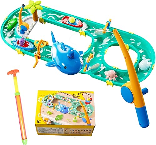 Mesa de agua para niños a prueba de fugas con cubierta, juego de juguetes al aire libre para niños pequeños de 3 a 5 años de 4 a 8 años para jardín,