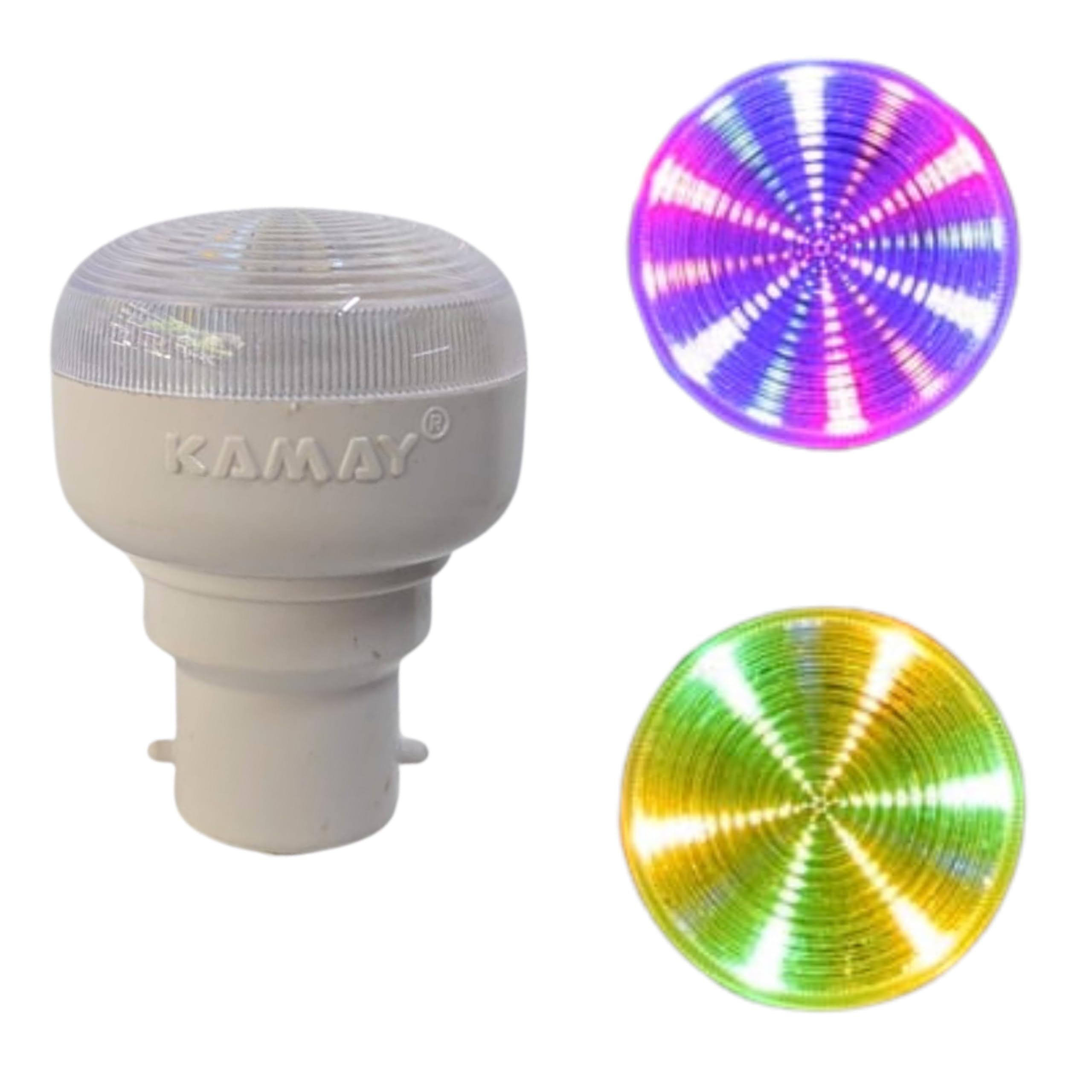 KAMAY 1.2W Disco LED Bulb for Mandir | Colour Changing Decorative Temple Light | Low Power LED Bulb for Home, Pooja Room & Festive Decoration | B22 Base | Small Size | Pack of 1-image-45