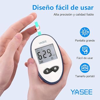 Blood Glucose Monitor Kit, 50 Test Strips, 50 Lancets, Auto Coding, 180 Test Memory, Carrying Case, Painless Lancing Device, Blood Sugar Testing for Diabetes, mmol/L