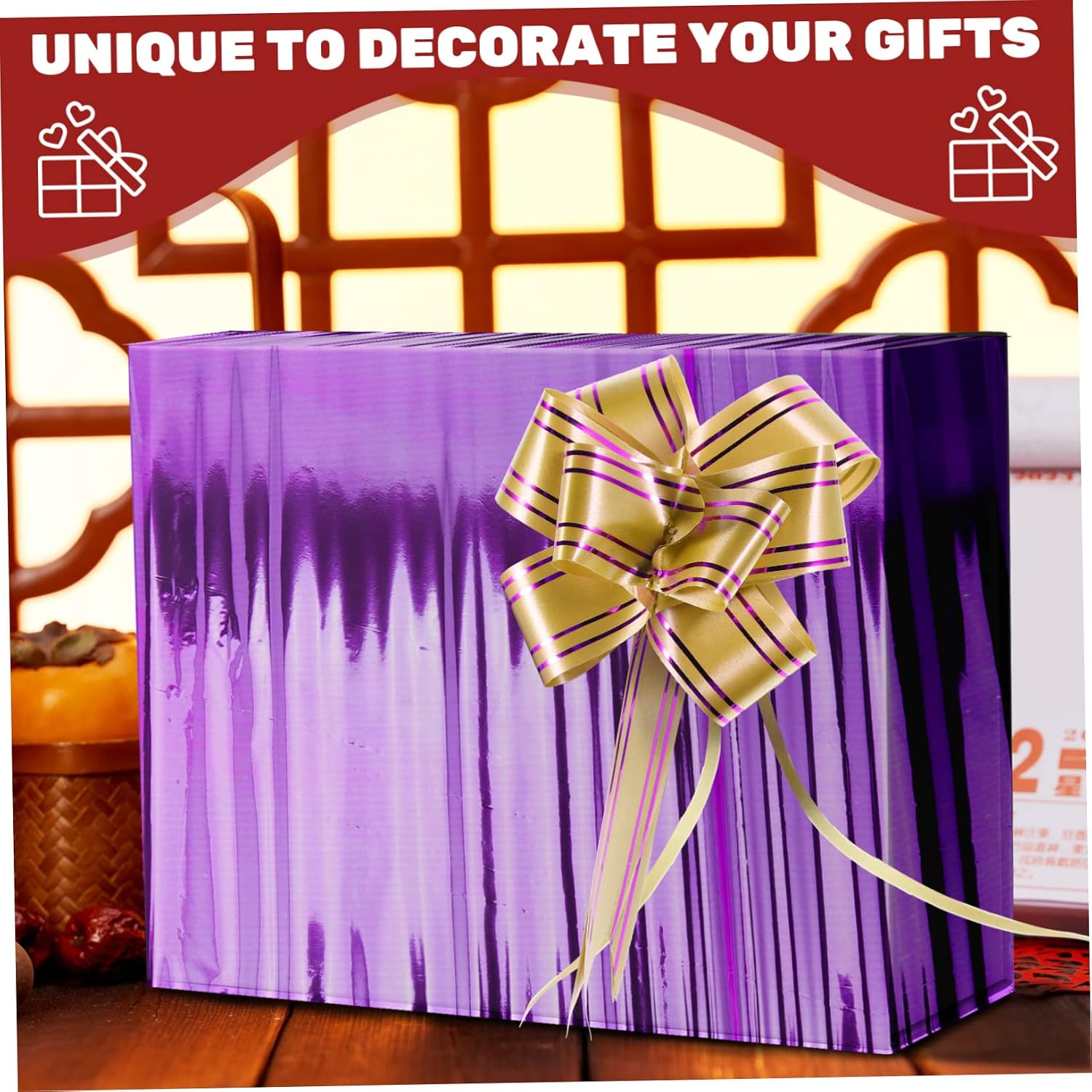 SHOWERORO 70 Sheets Glossy Wrapping Paper Decorative Birthday Wrap Paper for DIY Crafts for Bouquets and Special Occasions