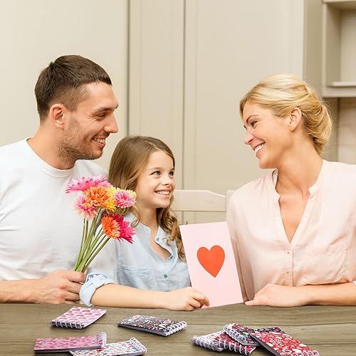 Miniatura 6 de Zonon Mini bloc de notas para el día de San Valentín, mini bloc de notas de corazón diminuto, cuadernos en espiral, para profesores, estudiantes,