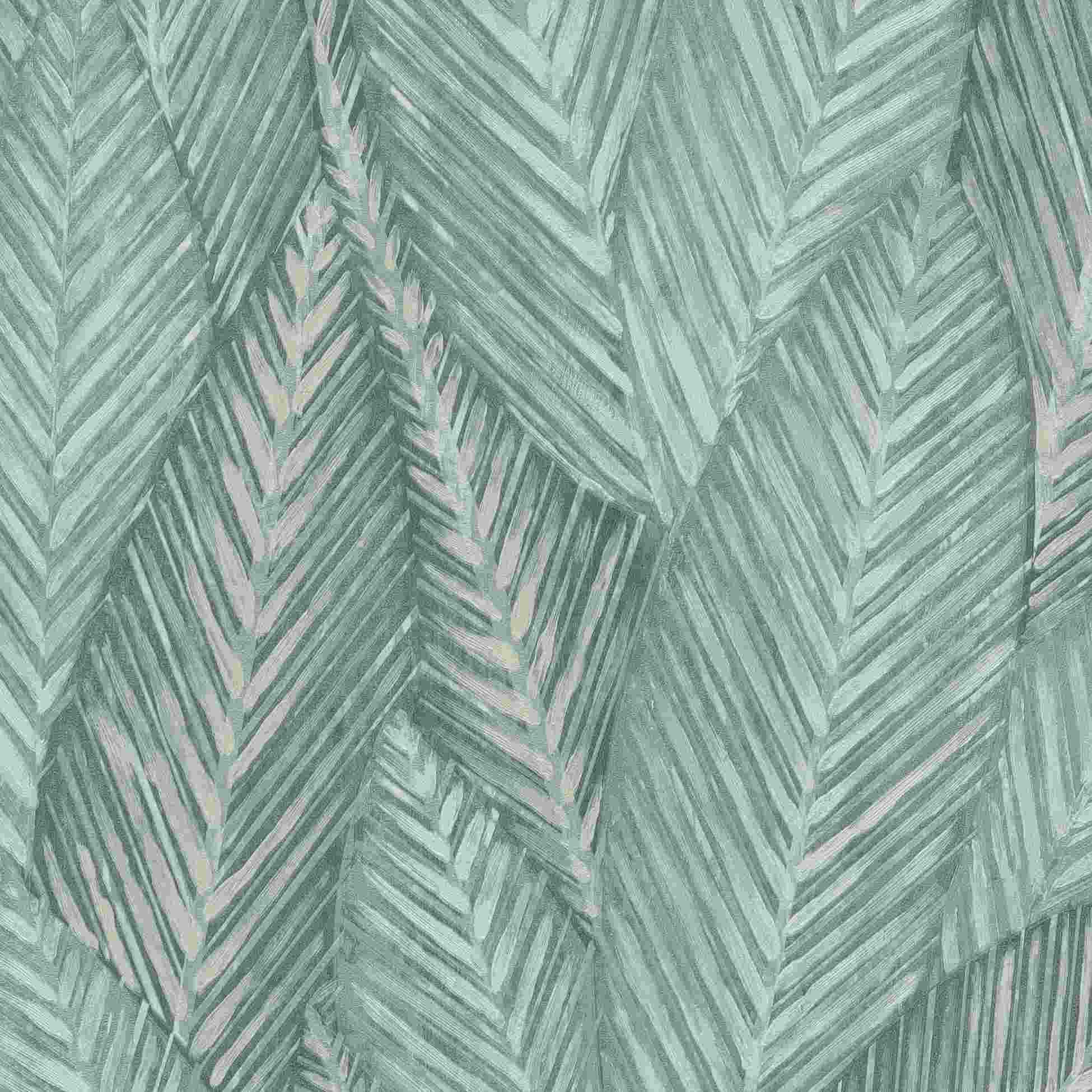Martinique Tropical Leaf Textured Vinyl Wallpaper Sage Erismann 10391-35