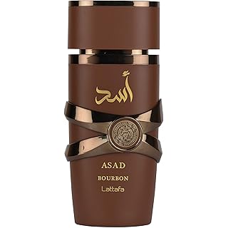 Lattafa Asad Bourbon for Unisex Eau de Parfum Spray, 3.4 Ounce / 100 ml