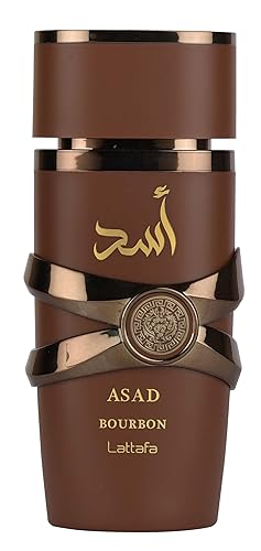 Lattafa Asad Bourbon for Unisex Eau de Parfum Spray, 3.4