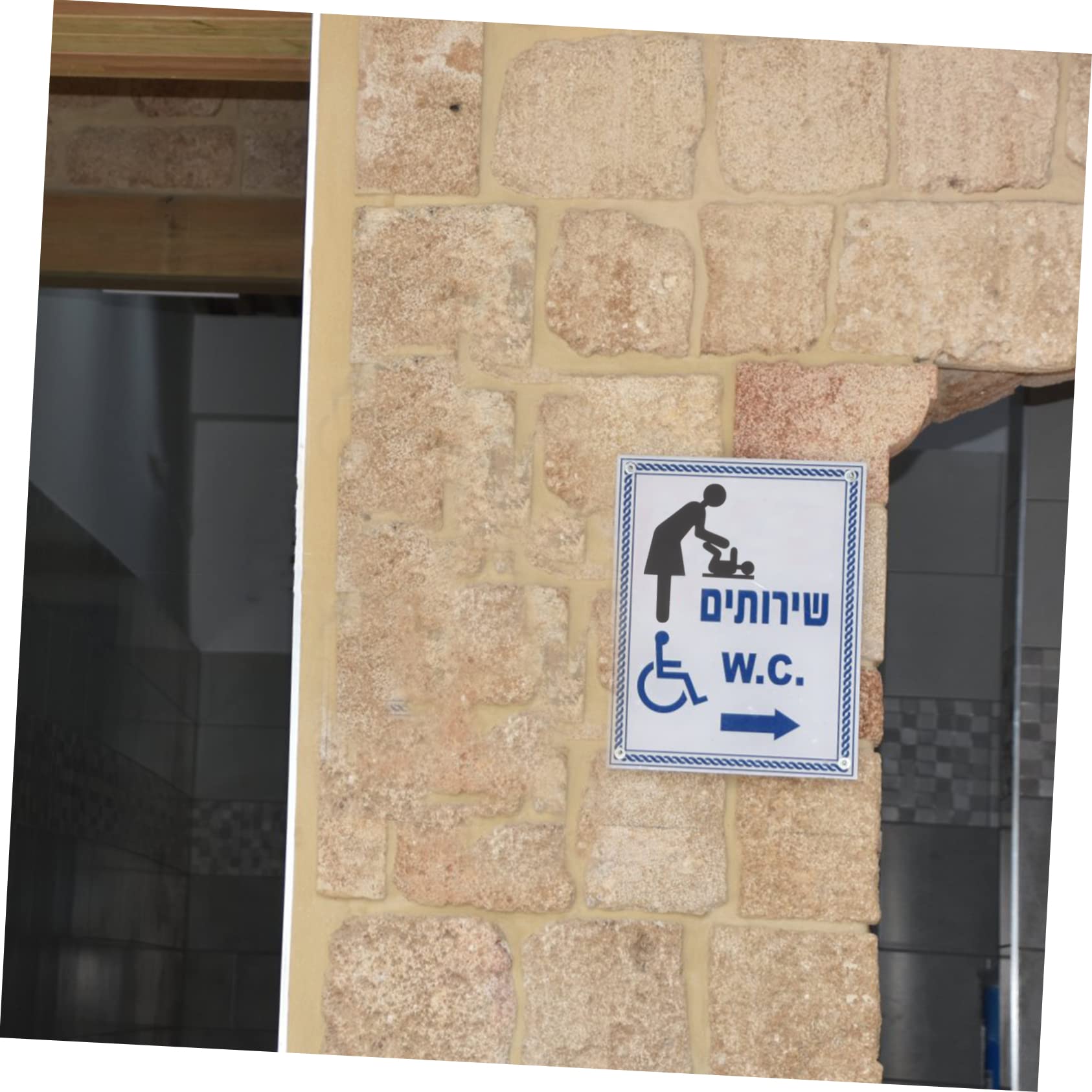 Toddmomy 4piezas Cartel De Señalización De Baño Para Bebés Inoxidable Identificación Clara Para Aseos Accesorio Para Hogares Hoteles y Comercios