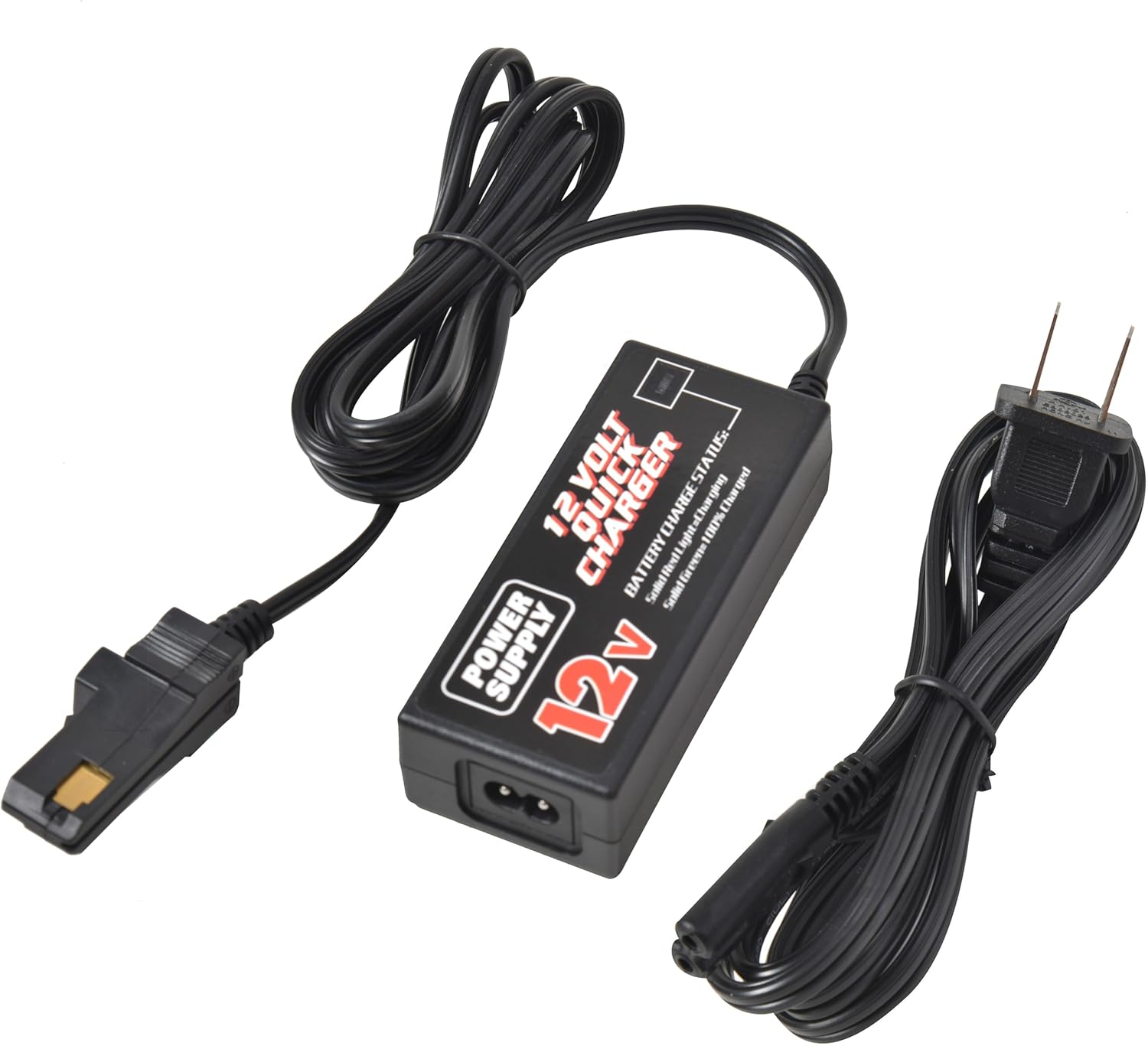 12 Volt Quick Battery Charger for Power Wheels Grey and Orange Top Battery for Ford F150 Raptor/Dune Race/for Jeep Wrangler SUV Children Ride on Car