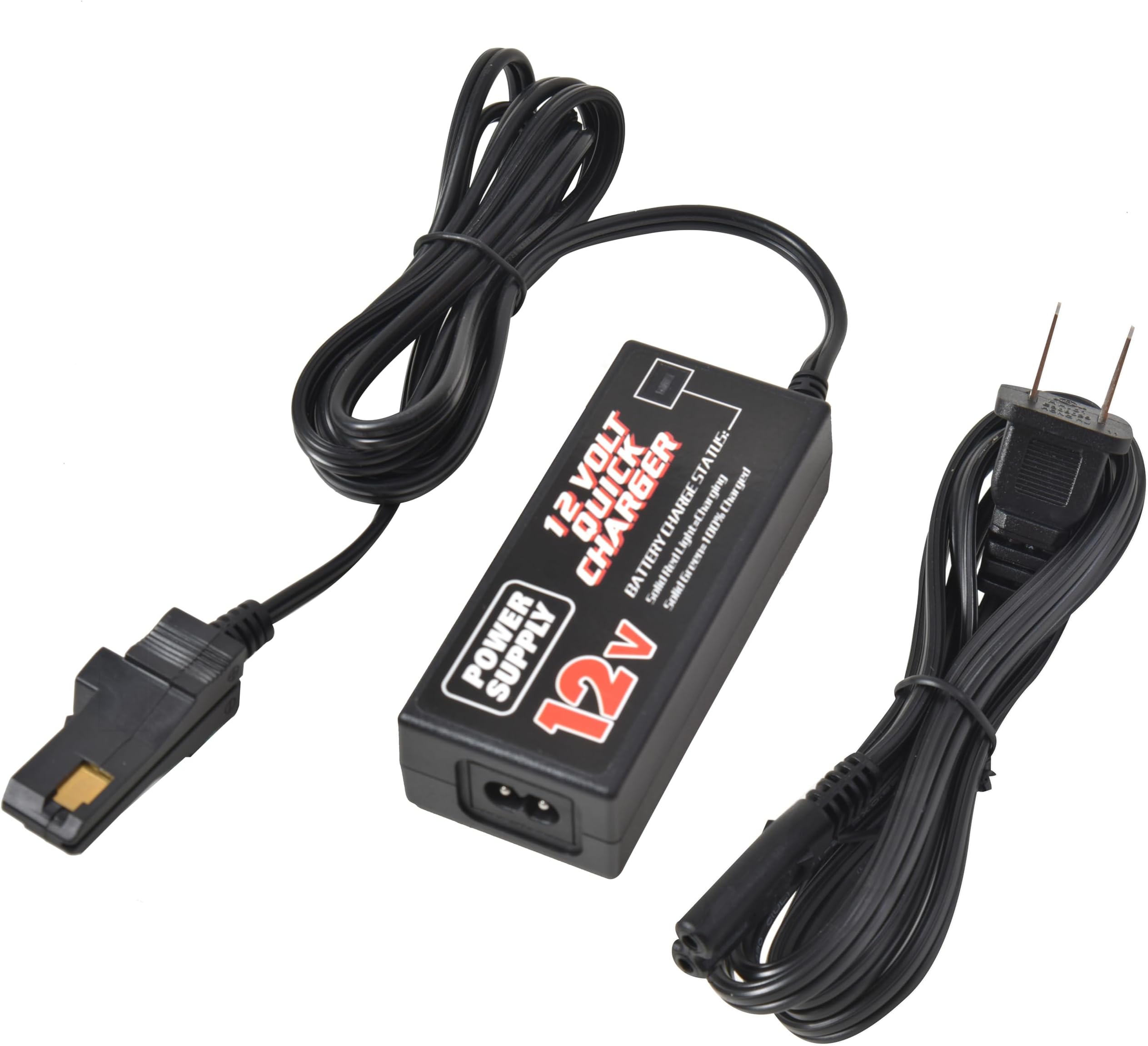 12 Volt Quick Battery Charger for Power Wheels Grey and Orange Top Battery for Ford F150 Raptor/Dune Race/for Jeep Wrangler SUV Children Ride on Car