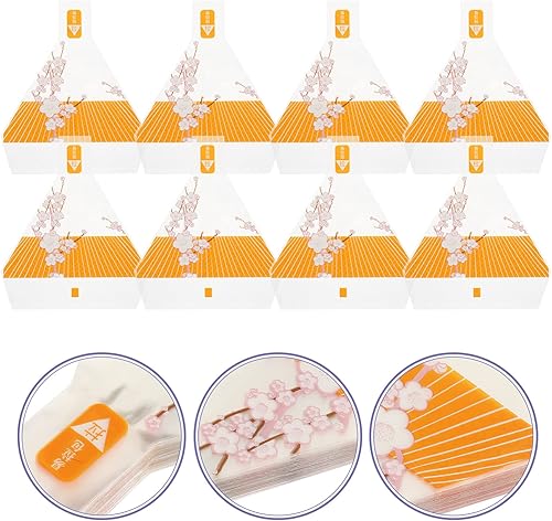 Miniatura 4 de Yardwe 100pcs Triángulo Onigiri Envolturas Plástico Transparente Japonés Lágrima Desechable Onigiri Bolsitas Bolas de Arroz Bolsas