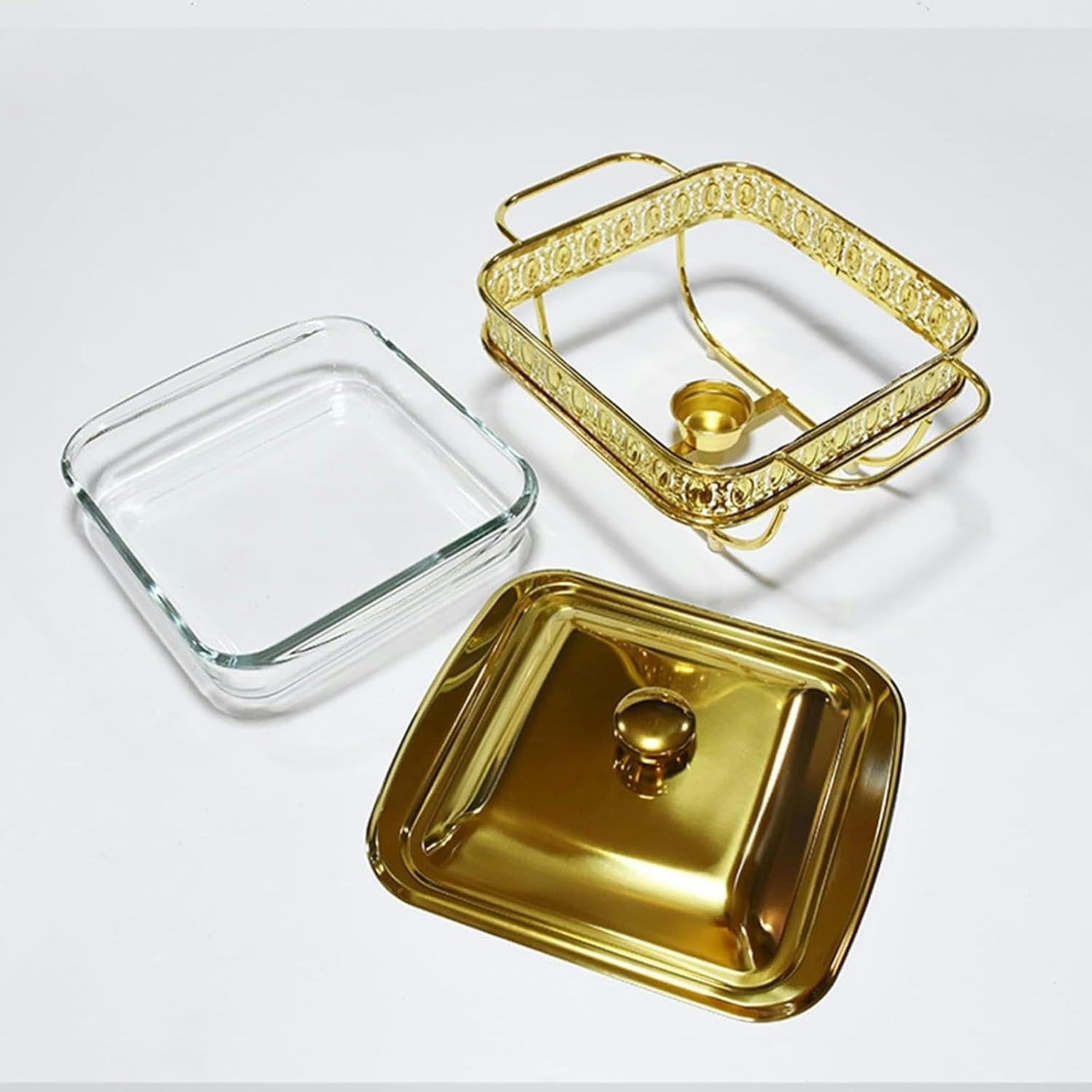 Chauffe-plats, chauffe-plats pour serveur de buffet, plaques chauffantes Hot Pot Buffet Set Premium 2L Hot Pot Buffet Set Container For Heating Food With Cover And Buffet Heater Game Food Heater For F