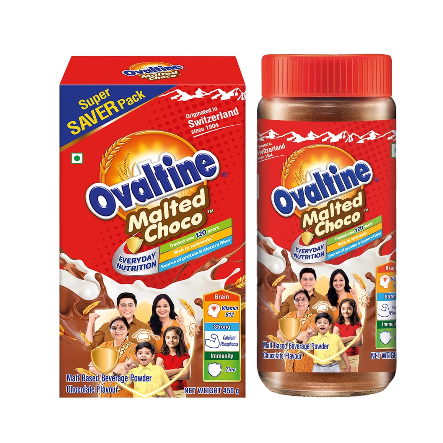 OVALTINE Malted Health Drink Chocolate Flavour Powder, Nutrition Drink Powder, Rich Malt & Cocoa Taste, Tasty Milk Mix Drink, Daily Energy & Growth Beverage for Kids & Adults, 450g (Pack of 2) — Amazon image 4