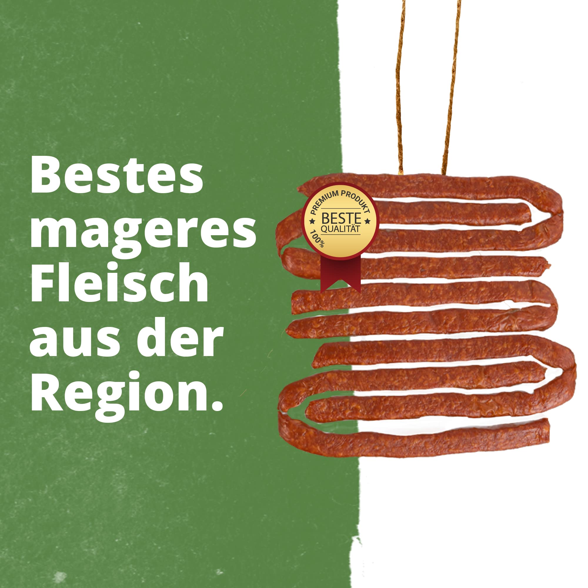 Schwarzwald Metzgerei - Landjäger mager mit einmaligem Geschmack, hängen zusammen mit dem Schwarzwälder Schinken im Rauch - 5 Paar (min. 375g)