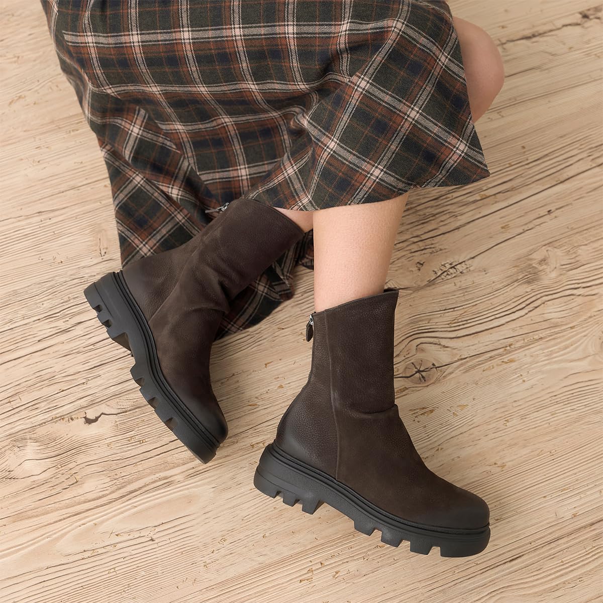 Paul Green Damen Ballerinas mit Absatz 8253-000 Weite XX-Schmal Reißverschluss