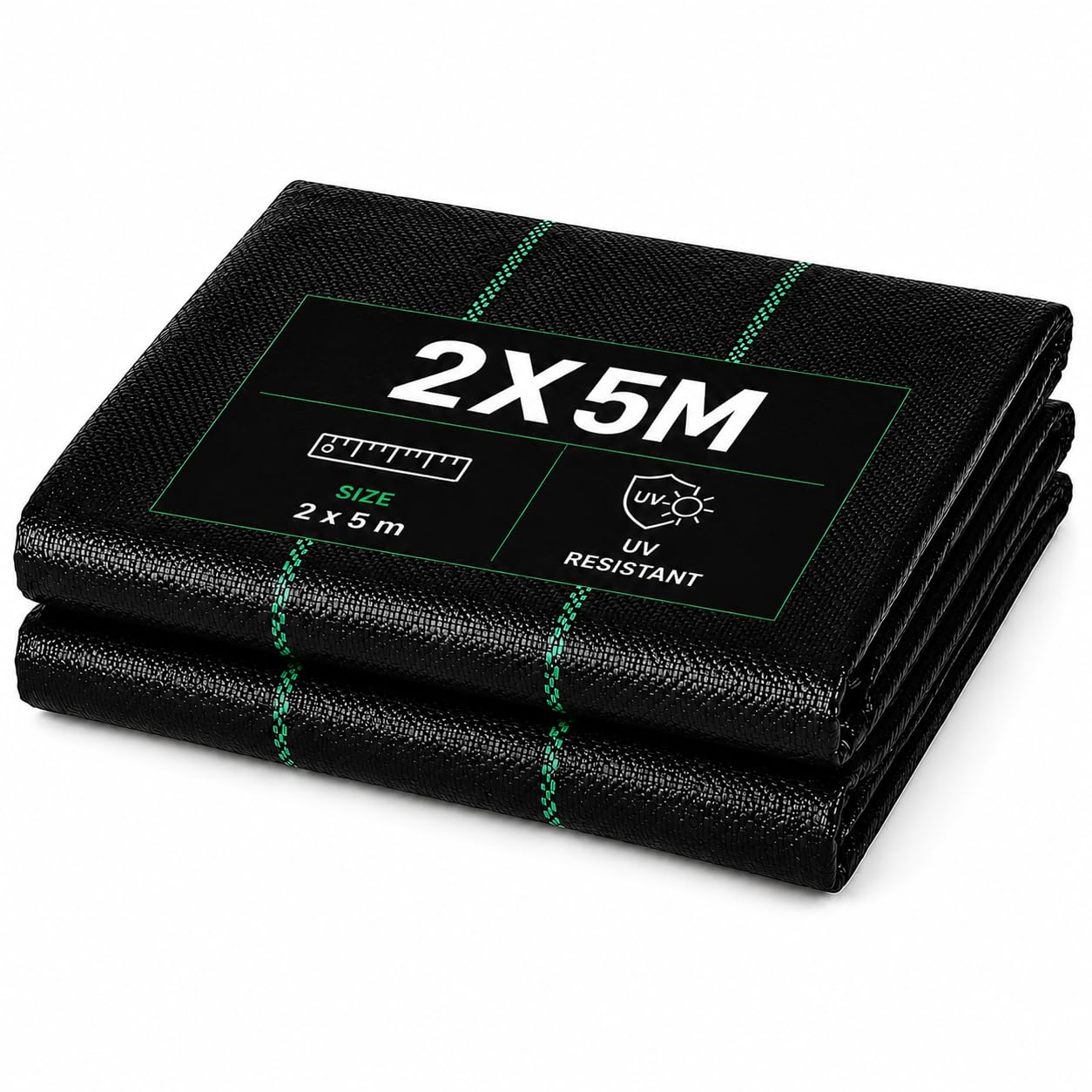 ACCURATE Heavy Duty Weed Control Fabric 2m x 5m – UV Stabilised Weed Membrane, Breathable Ground Cover Sheet for Garden Landscaping, Patios, Flower Beds, Driveways, Paths & Gravel Areas