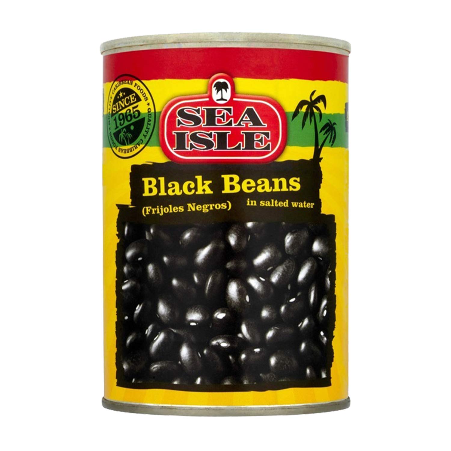 Sea Isle Paquete de Frijoles Negros de 12 x 400 gr 0.4 ml - Pack de 12