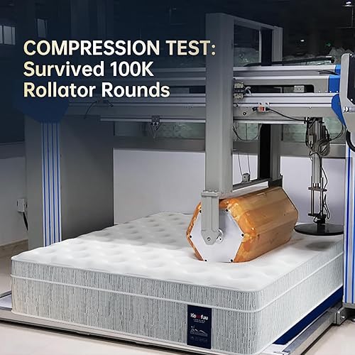 Miniatura 7 de Colchón híbrido de lujo de 12" tamaño King en una caja, espuma viscoelástica de gel refrescante y muelles de resorte interno, suave y transpirable,