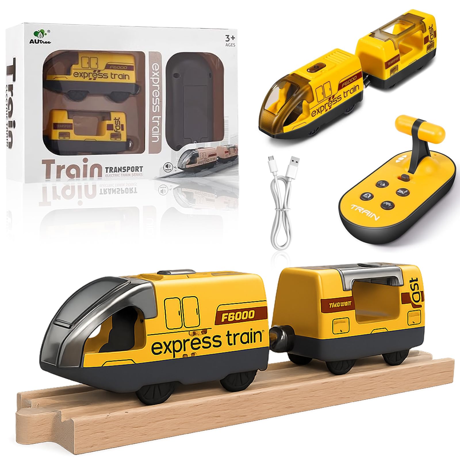 MeYuxg Railway Children's Electric Train Toy with Sound Effects, Railway Electric Locomotive