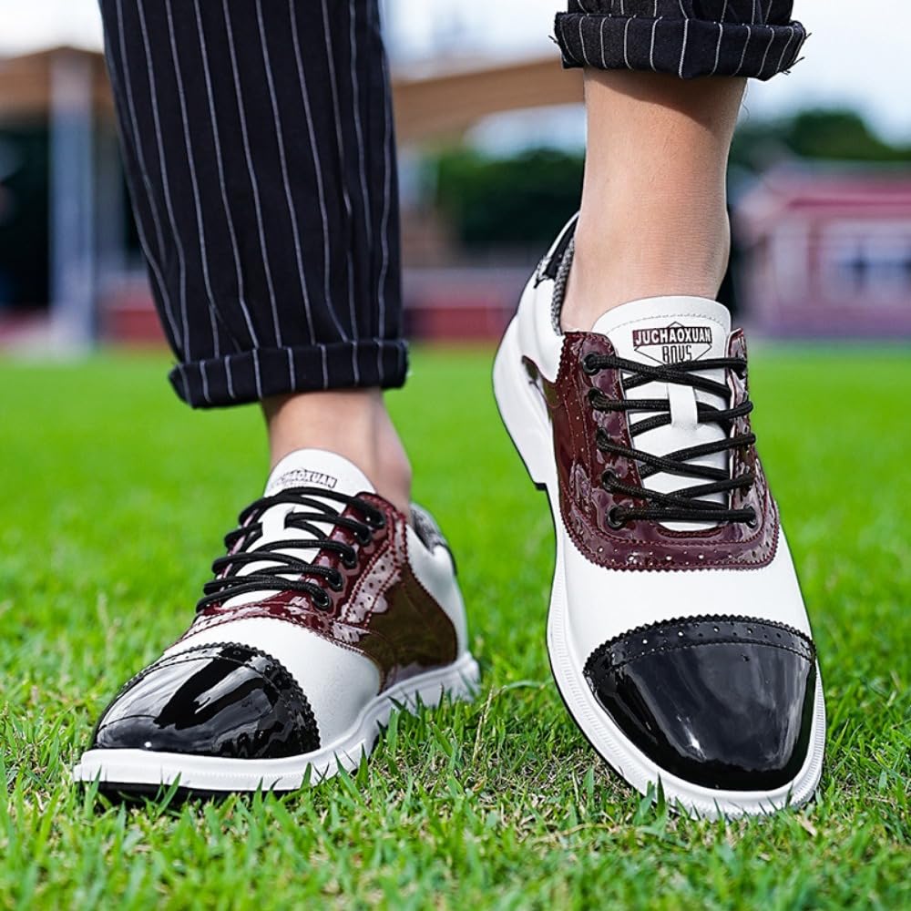 Scarpe da Golf, Scarpe da Uomo Stile Blocco, Antiscivolo e Resistente all'Usura