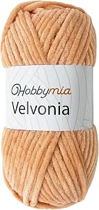 HobbyMia Velvonia Yarn - 100g Micropolyester Bulky Velvet Yarn For Crochet & Knitting (Pastelized Pink)