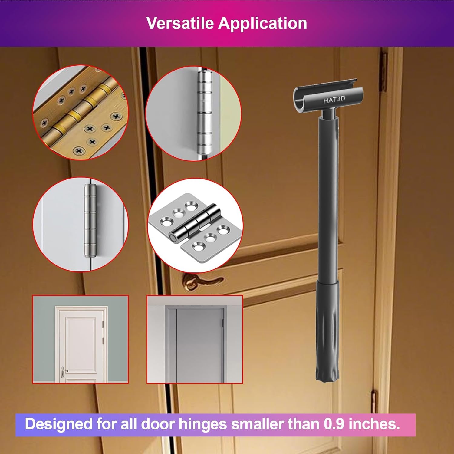 Door Hinge Adjustment Tool Kit, 5 in 1 Hinge Gap Adjusting Wrench Set for Residential and Commercial Door, Hinge Bender Wrench, Door Gap Wrench with Rubber Grip, Professional Door Gap Adjustment Tool