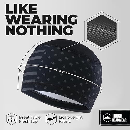 Vista 60 de Forro de casco de refrigeración para hombre, gorra de cráneo de ciclismo, forro de casco de motocicleta Negro