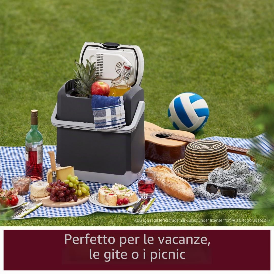 AEG Automotive 10695 Contenitore termoelettrico per Frigorifero e Riscaldamento KK 14 Litri, 12/230 Volt per Auto e Presa, 14 Liter