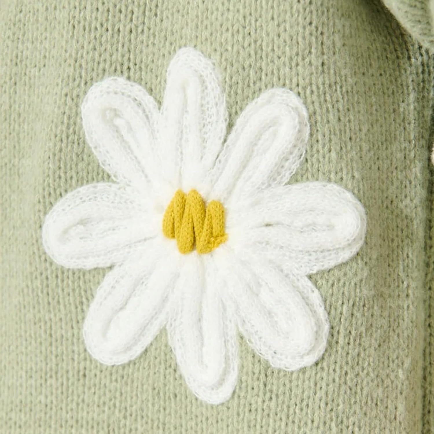 Womens Flower Knit Cardigans Long Sleeve Button-up Aesthetic 90s Knitted Fall Sweater Cardigans Tops - Image 6