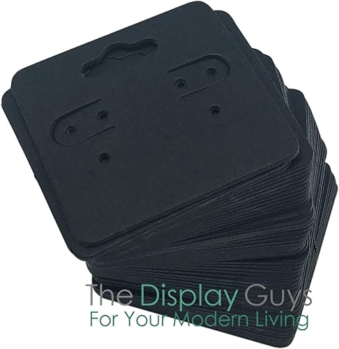 Vista 24 de The Display Guys Pack of 100 pcs 2x2 inch (5x5 cm) White Paper Necklace Earrings Display Hanging Cards for Jewelry Accessory Display