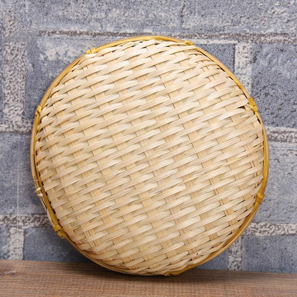 Serving Bread Serving Basket, s Handmade Woven Drying Plate Round Cake Bread Tray Food Dustpan Draining Basket Shallow Basket Broom