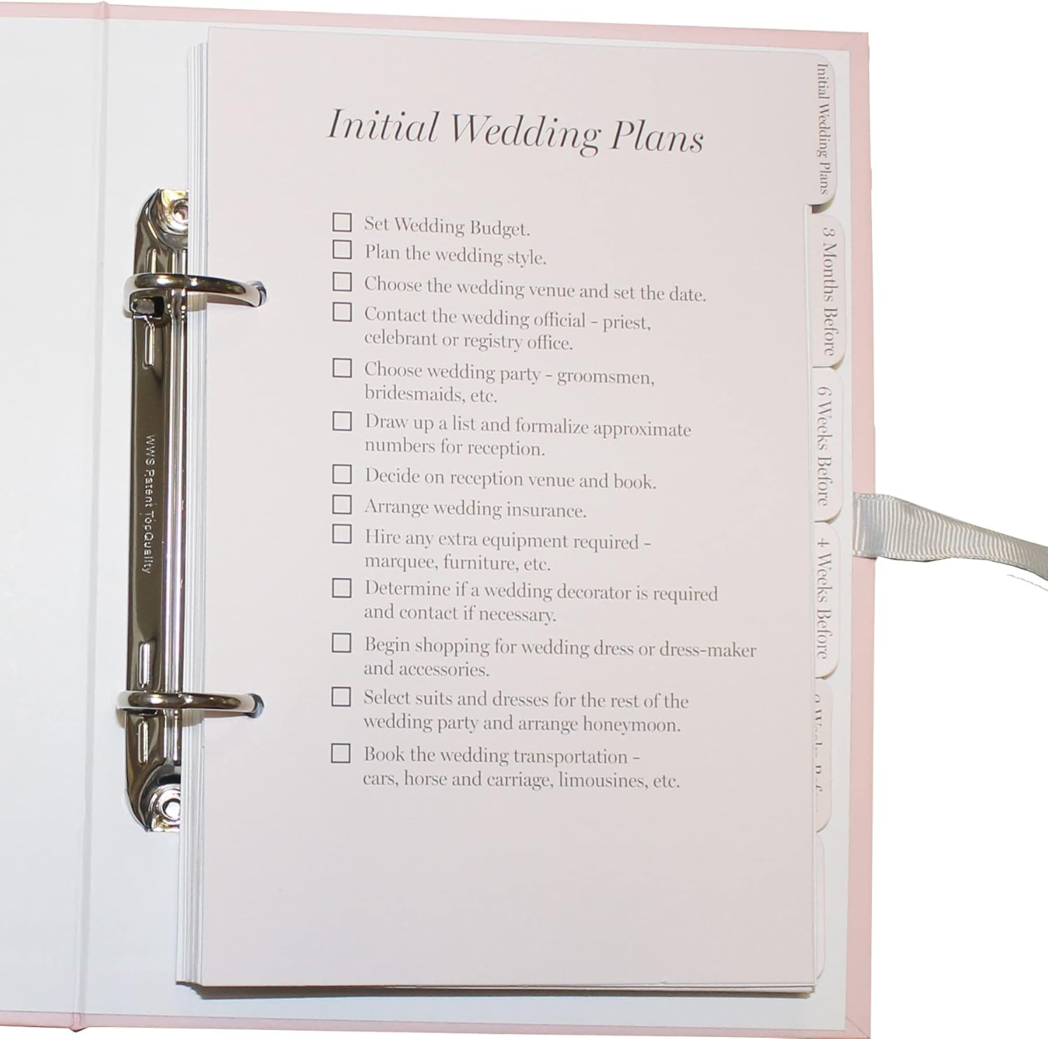 2019 Wedding Planner Diary Organiser Book - Pink & Silver - from Miss to Mrs!, 21cm x 17cm x 5cm - Image 5