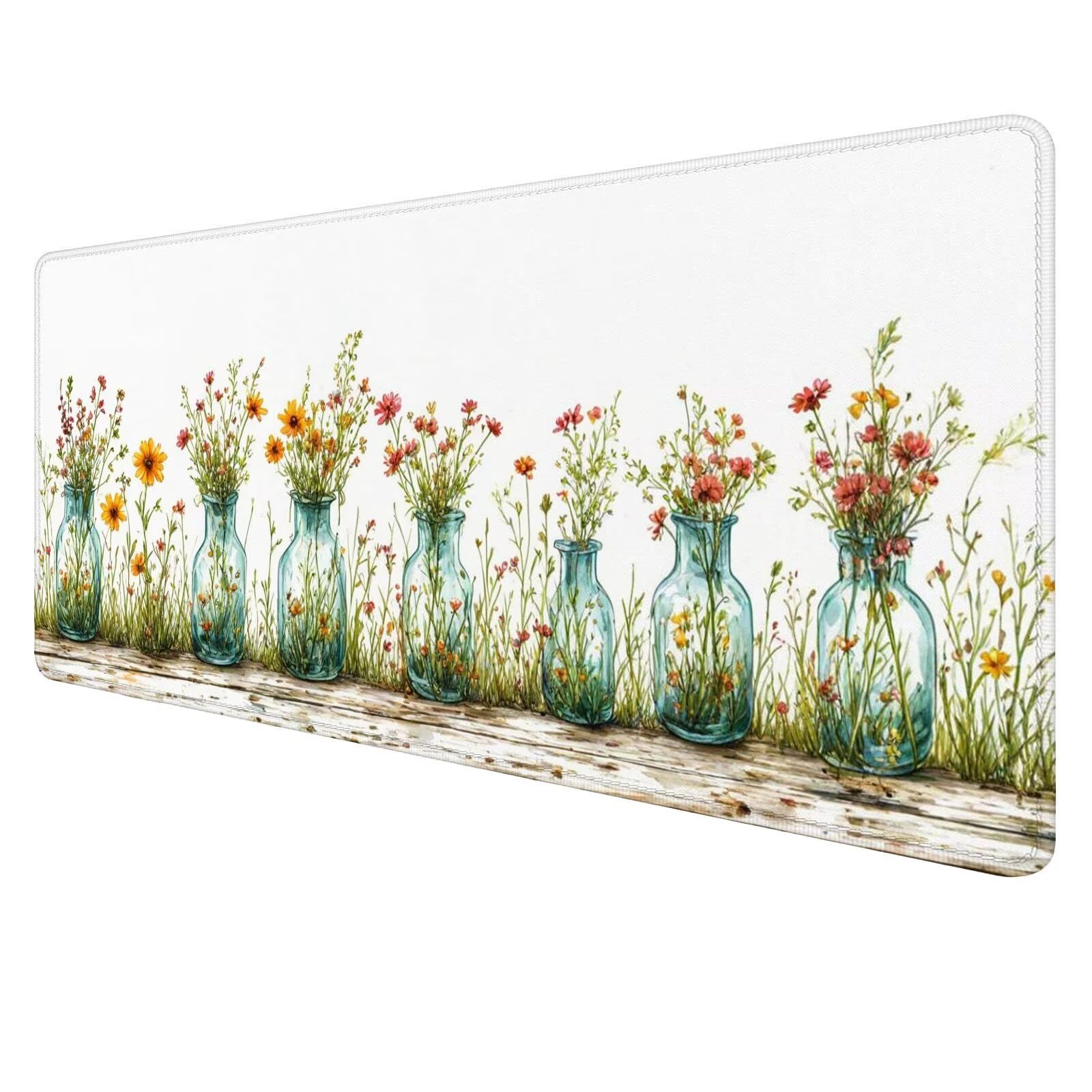 Podkładka pod mysz bukiet duża podkładka na biurko dla graczy stokrotka XXL podkładka pod mysz 1200 x 600 x 3 mm niestandardowa podkładka pod mysz, ochraniacz na biurko do biura domowego Deco J696