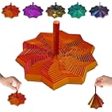 Upgraded 3D Printed Expanded Sensory Fidget Star with Handle Colorful Stress Relief Fidget Toy Gifts for ADHD and Office Desk Christmas Birthday (Red Gold)