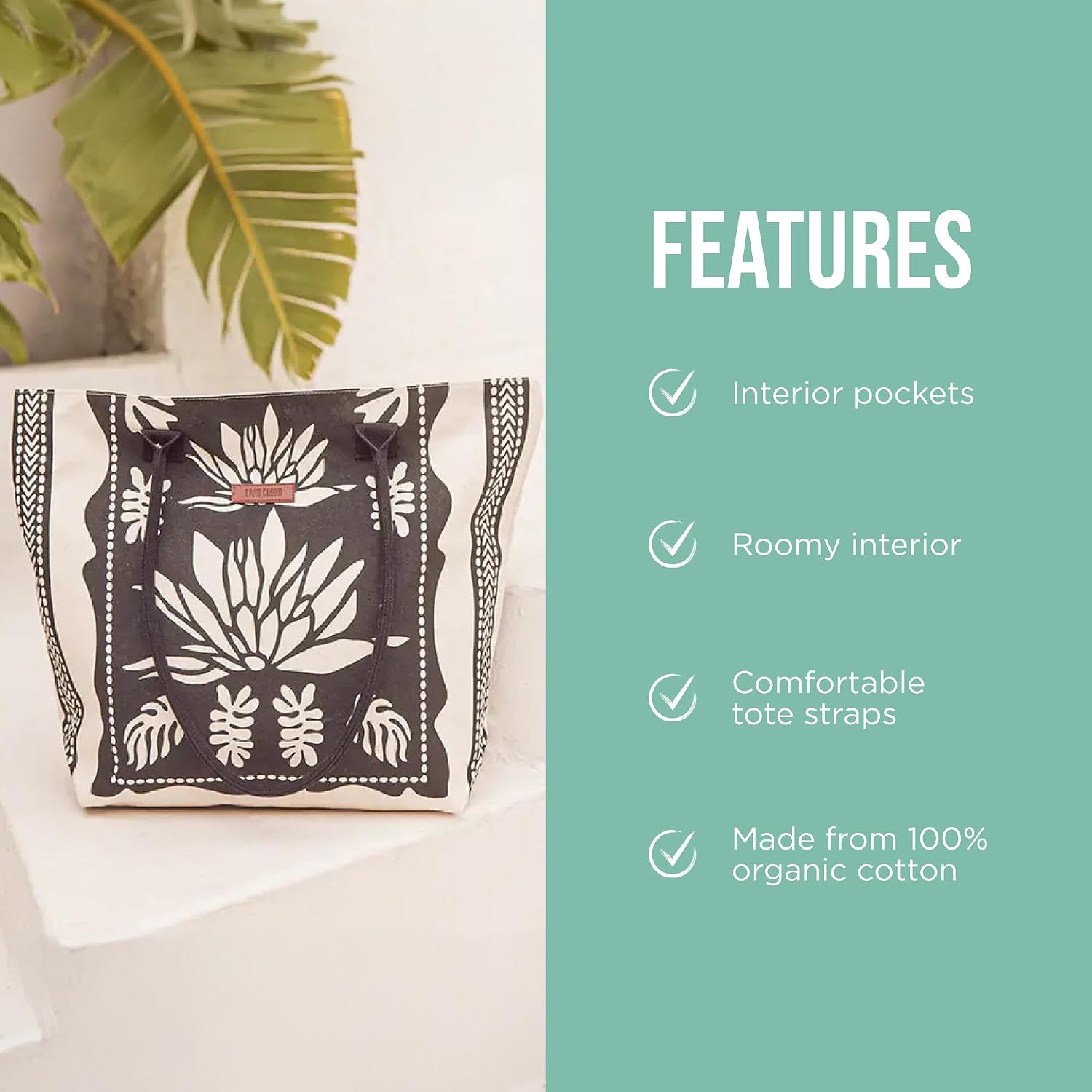 Sand Cloud Canvas Beach Tote Bags for Women