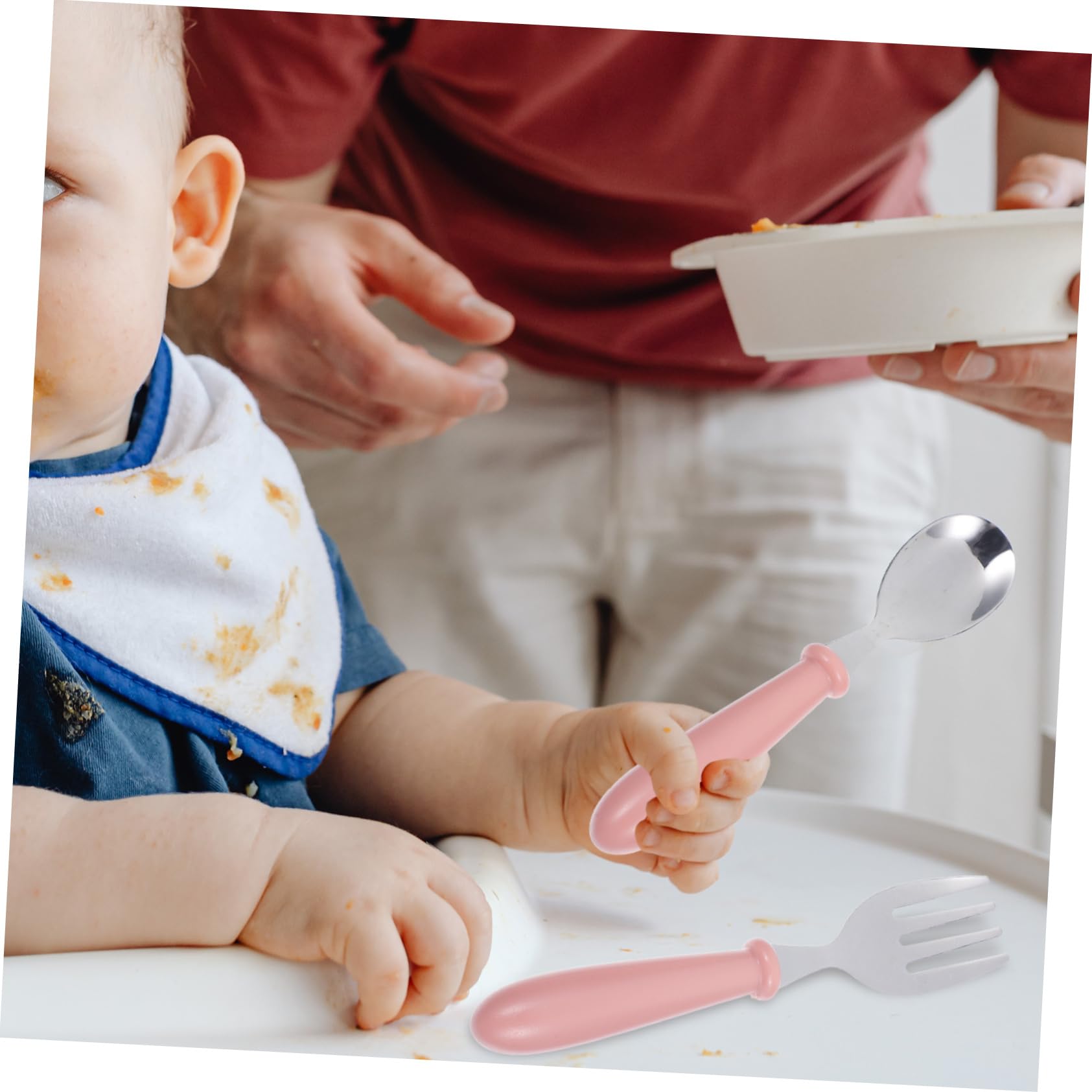 Abaodam Baby Silverware Set Forks and Kids Utensils Compact Storage Box Included