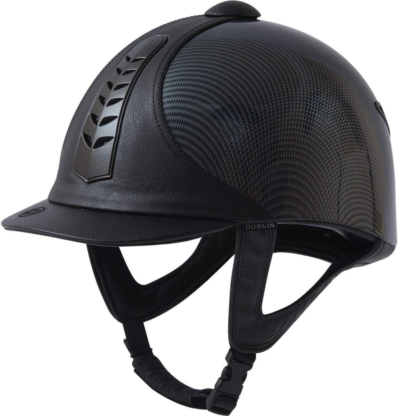 Dublin Silver Pro Horse Graphic Riding Hat - Black: 58cm