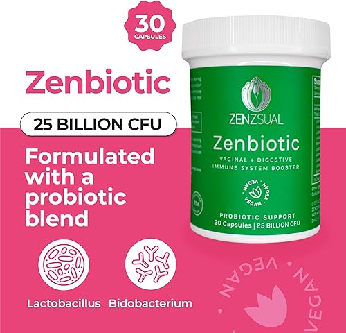 Miniatura 2 de ZENZSUAL Zenbiotic Probiotics Support for Women – 25 mil millones de UFC, apoyo para la salud vaginal y el equilibrio del pH, control de olores y