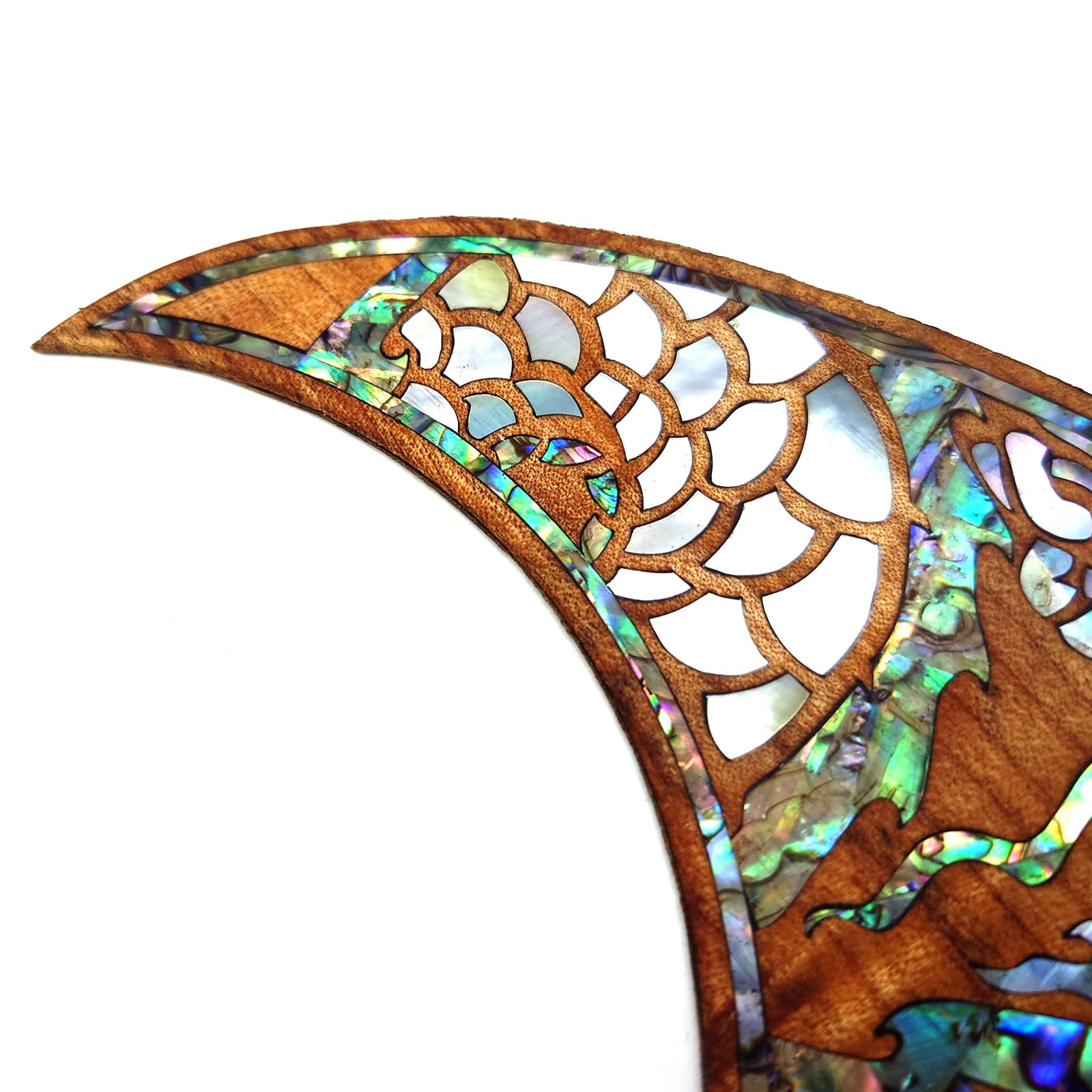 Guitar Pick Guard, Battipenna in abalone in palissandro autoadesivo for Chitarre acustiche folk D-45 Taylor(18)