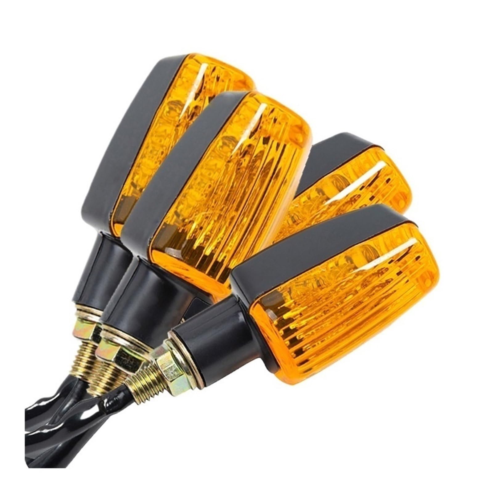 4 uniwersalne kierunkowskazy do motocykli Suzuki, 12 V, 10 W, kolor bursztynowy.